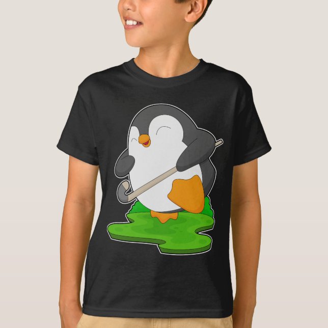 T-shirt Pingouin de hockey sur gazon (Devant)