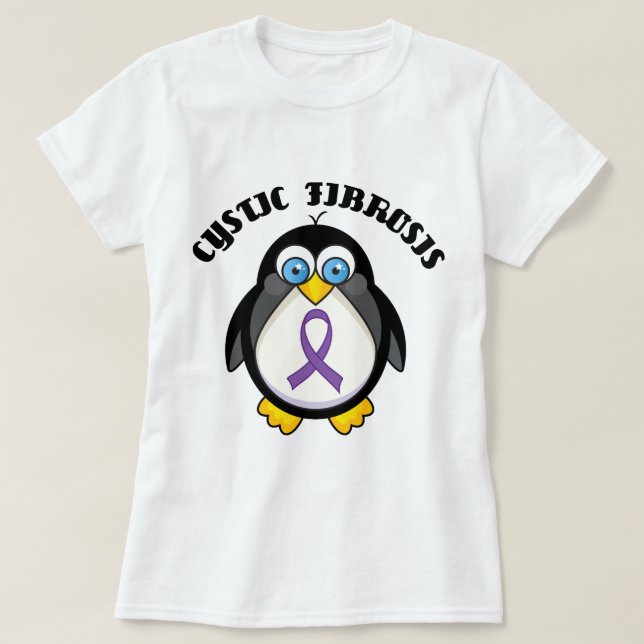 T-shirt Pingouin de mucoviscidose (Design devant)