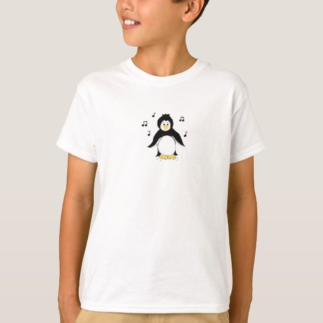 T-shirt Pingouin de musique (Devant)