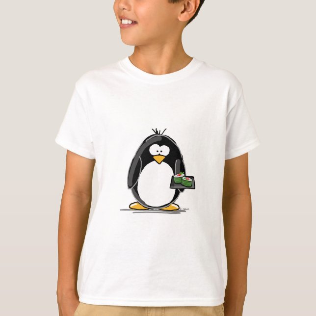 T-shirt Pingouin de sushi (Devant)