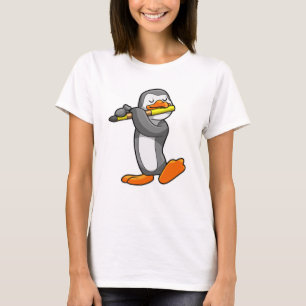 T-shirt Pingouin en musique avec Flûte
