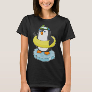 T-shirt Pingouin Flotte de glace Nage Lifebuoy