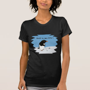 T-shirt Pingouin humoristique jouant au golf