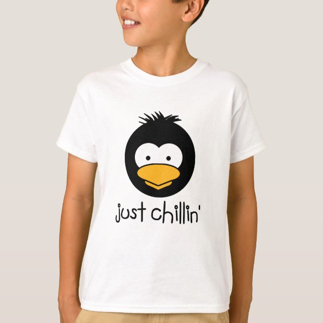 T-shirt pingouin juste chilline (Devant)