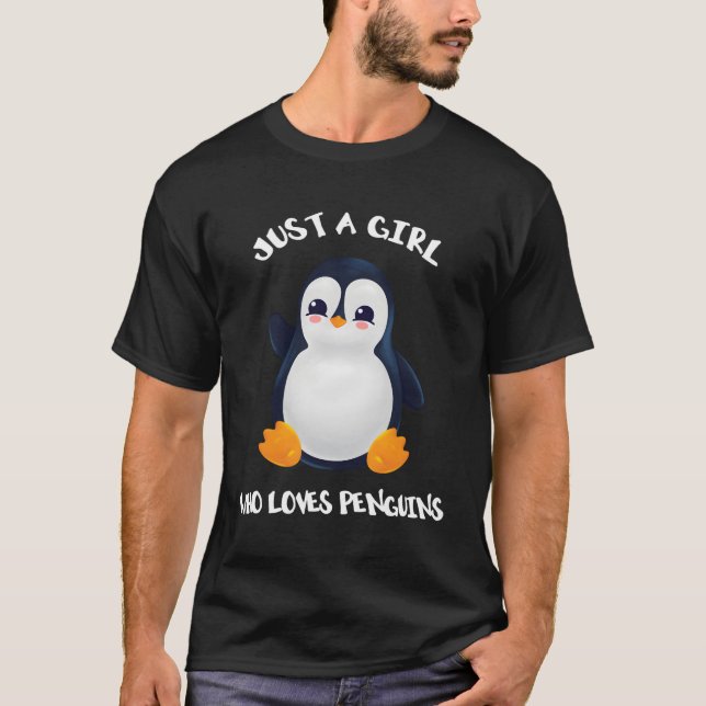 T-shirt Pingouin Juste Un Qui Aime Les Pingouins (Devant)