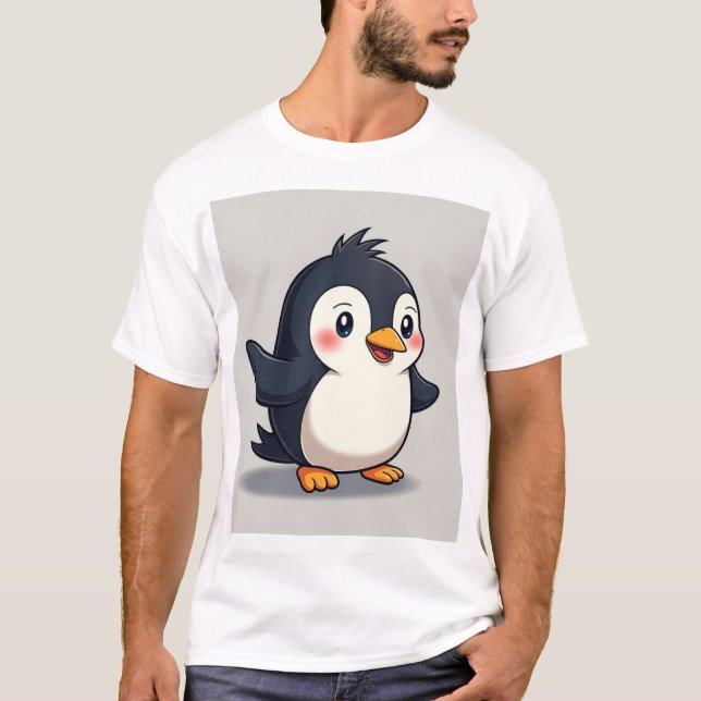 T-shirt pingouin mignon (Devant)