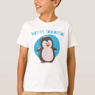 T-shirt Pingouin mignon Baby son froid dehors