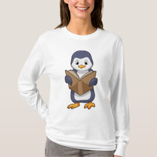 T-shirt Pingouin Nerd avec Livre