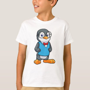 T-shirt Pingouin Nerd avec lunettes