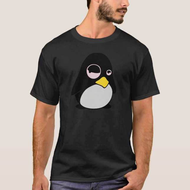 T-SHIRT PINGOUIN PARESSEUX DE LINUX TUX (Devant)