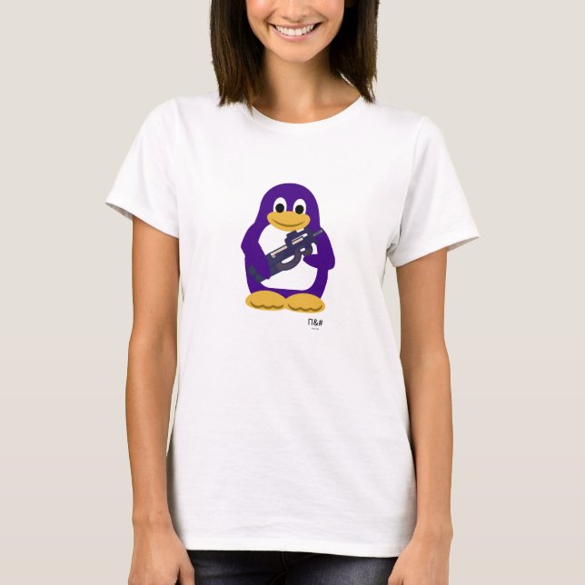 T-shirt Pingouin pourpre (Devant)