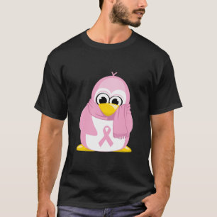 T-shirt Pingouin rose de cancer du sein