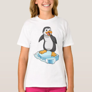 T-shirt Pingouin sur glace floc