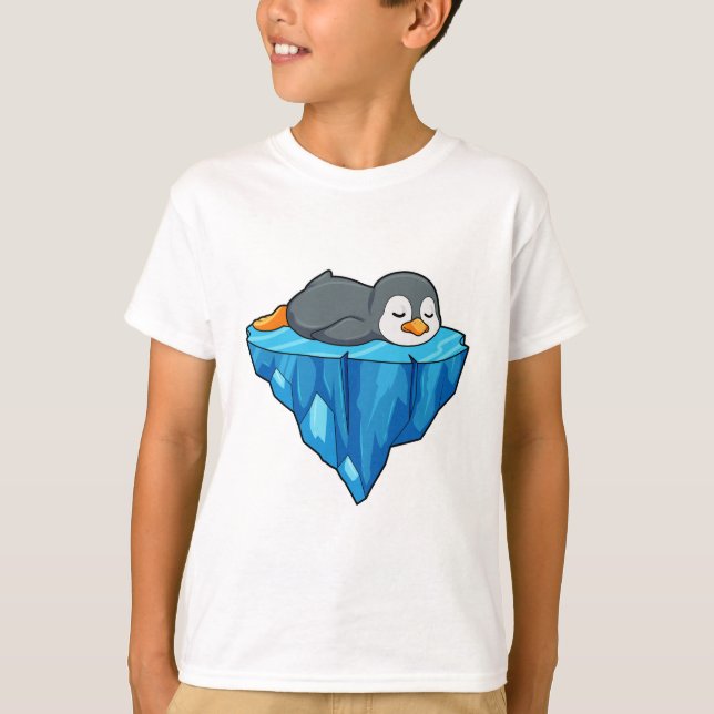 T-shirt Pingouin sur glace floc (Devant)
