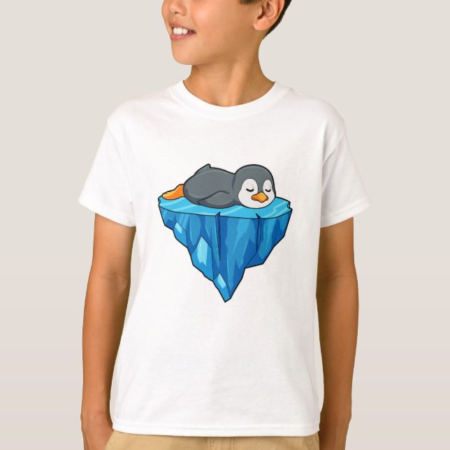 T-shirt Pingouin sur glace floc (Devant)