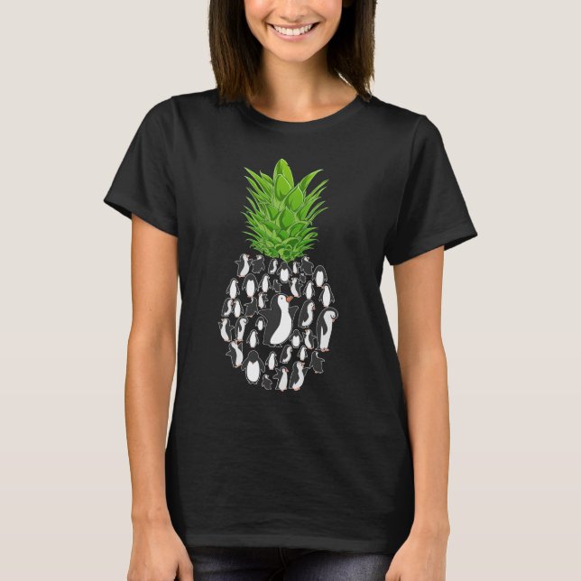 T-shirt Pingouins d'ananas Hawaii (Devant)