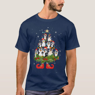 T-shirt Pingouins lumières des arbres de Noël Funky Santa 