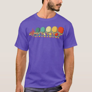 T-shirt Pingpong Paddle Retro Table Tennis