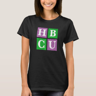 T-shirt Pink and Green HBCU Block Letters  