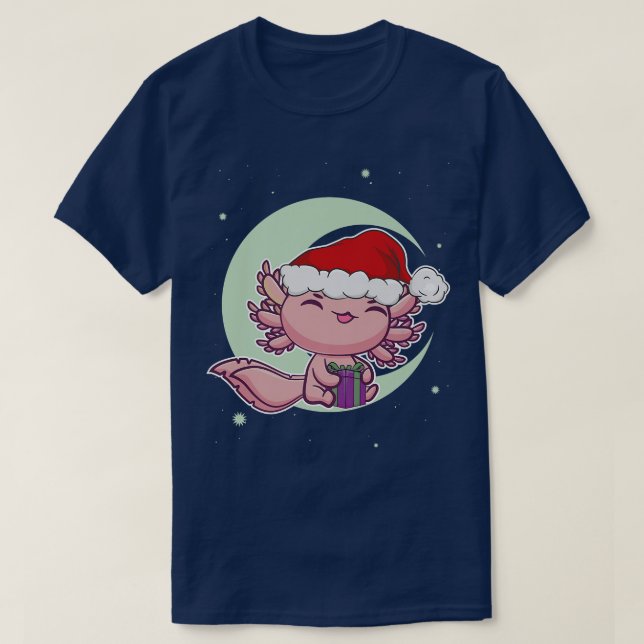 T-shirt Pink Aolotet Pet Blanc Noël Eve Meican Salaman (Design devant)