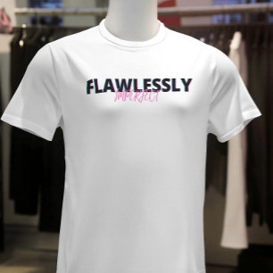 T-shirt Pink & Black Flawless Imparfait Femme Empower
