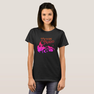 T-shirt Pink&blk de conception de tango de Teton