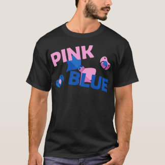 T-shirt Pink Blue Uncle vous aime Baby shower cadeau