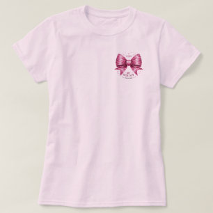 T-shirt Pink Bow chemise rose douce Proverbes, Vous êtes V