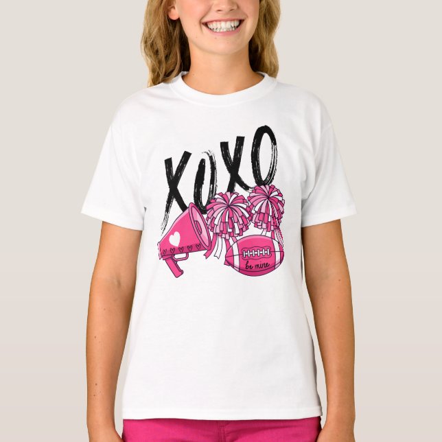 T-shirt Pink Cheer Valentine's Day Shirt  (Devant)