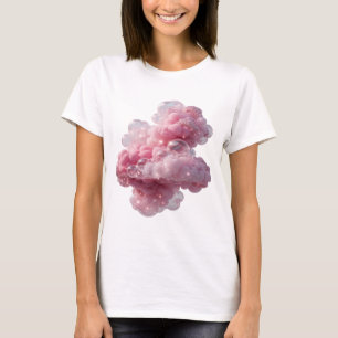 T-shirt PINK CLOUDS WITH GLITTER Art à Porter Argenté Élég
