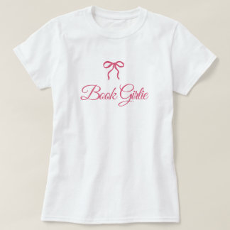 T-shirt Pink Coquette Bow Book Girlie Book Lovers