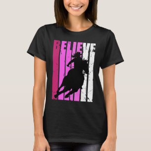 T-shirt Pink Cowgirls Anniversaire Croire Motivational Ins
