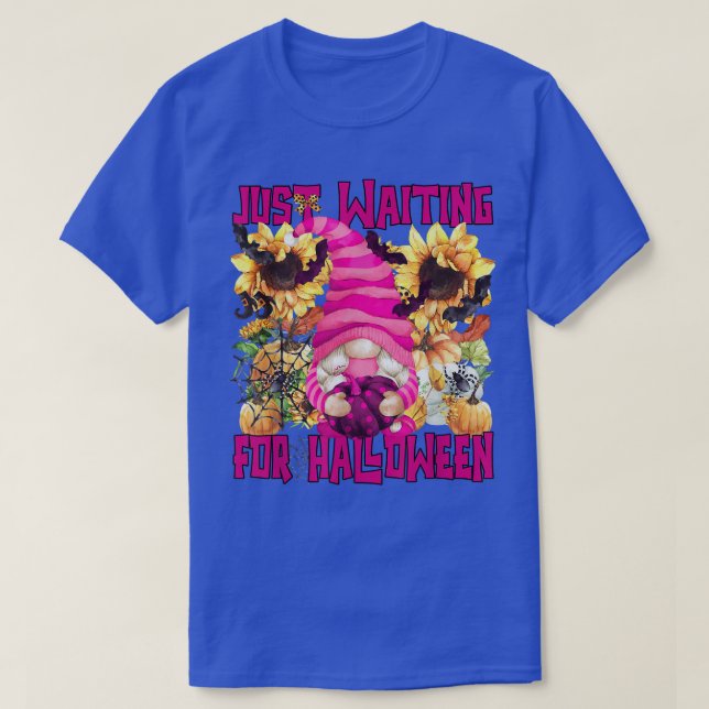 T-shirt Pink Halloween Gnome mignon Motif de tournesol pou (Design devant)