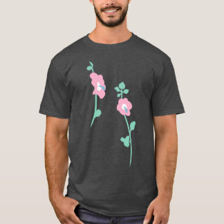 T-shirt pink hollyhock garcons