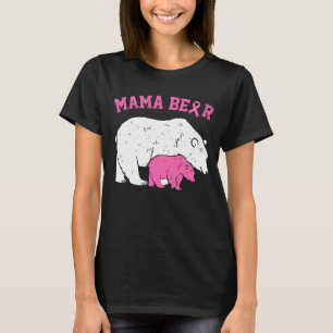 T-shirt Pink Mama Ours Cancer du sein Sensibilisation