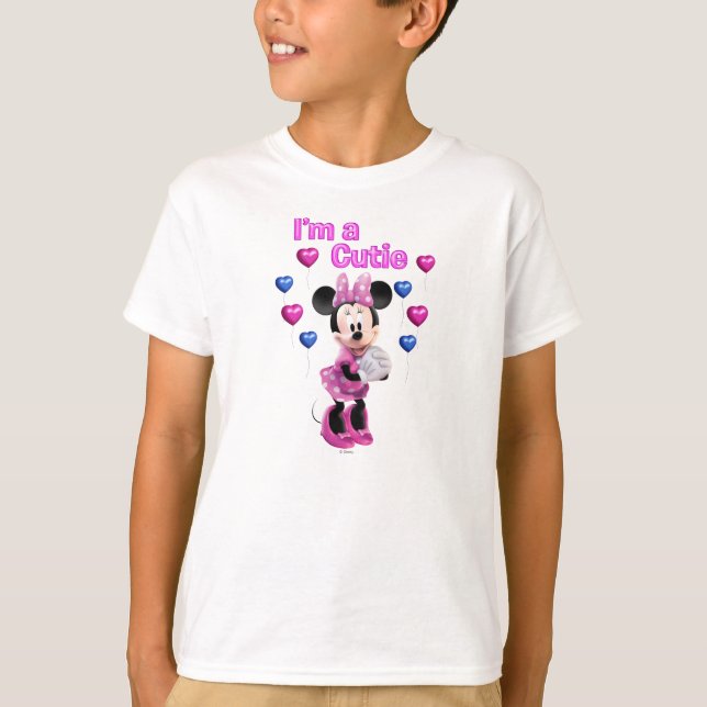T-shirt Pink Minnie | Cutie avec coeur (Devant)