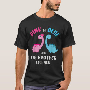 T-shirt Pink or Blue Brother Love You Gender Reveal Baby S