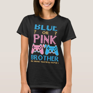 T-shirt Pink or Blue Genre Révéler Vidéo Jeu Gamer Boy Br