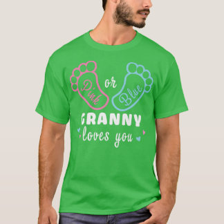 T-shirt Pink Or Blue Granny Loves You Gender Reveal 