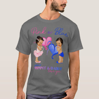 T-shirt Pink or Blue maman & papa Love You Genre Reveillez