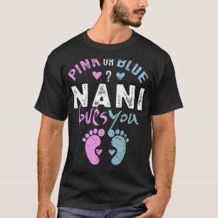 T-shirt Pink or Blue Nani vous aime grand-mère pour grand-