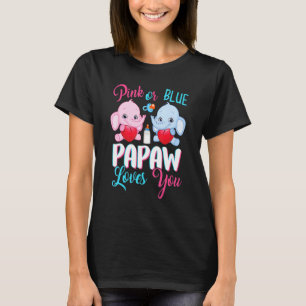 T-shirt Pink or Blue Papaw Aime You Elephants Bébé Genre