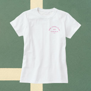 T-shirt Pink PKBL Social Club Crest Pickleball