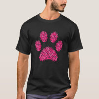 Pink Ribbon Chien Empreinte de patte Sensibilisati