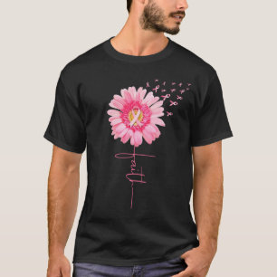 T-shirt Pink Ribbon Daisy Faith Conscience du cancer du se