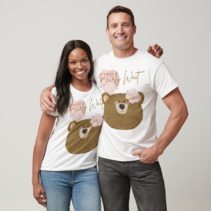 T-shirt Pink Teddy Nous Pouvons Attendre Un Baby shower Fi