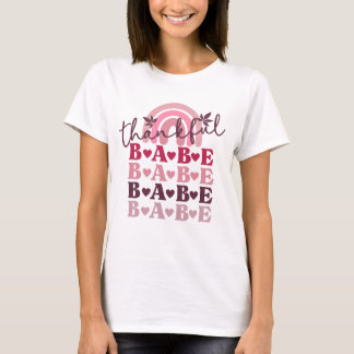 T-shirt Pink Thanksgiving Baby Thanksgiving Fall Boho Rain