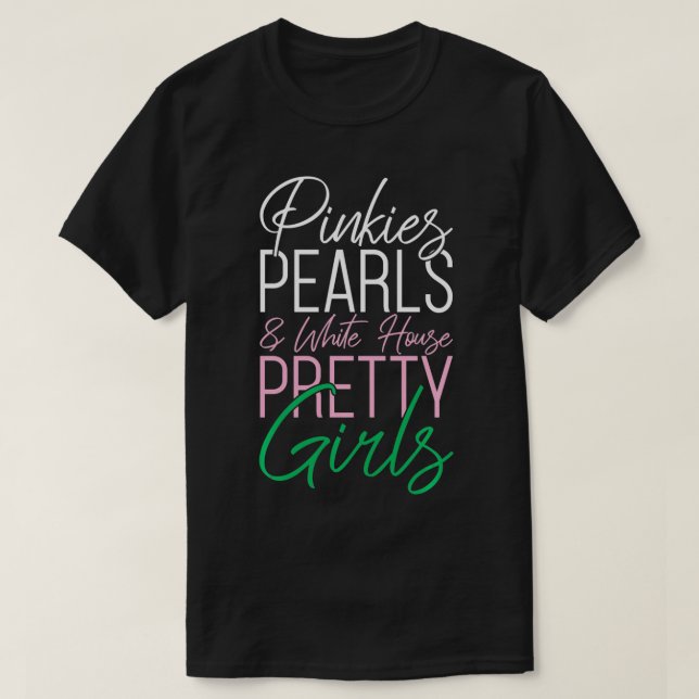 T-shirt Pinkies Pearls Kamala Harris Vice-présidente de l' (Design devant)
