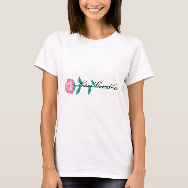 T-shirt pinkrose 2, grand-maman de cycliste (Devant)