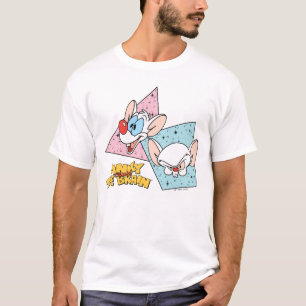 T-shirt Pinky et le cerveau   Graphiques de caractères rét